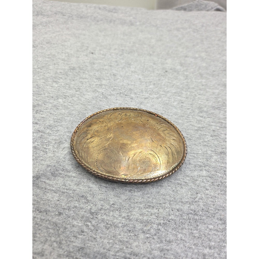 Vintage Comstock Silversmiths Antique Southwest Oval Western Belt Buckle Mens